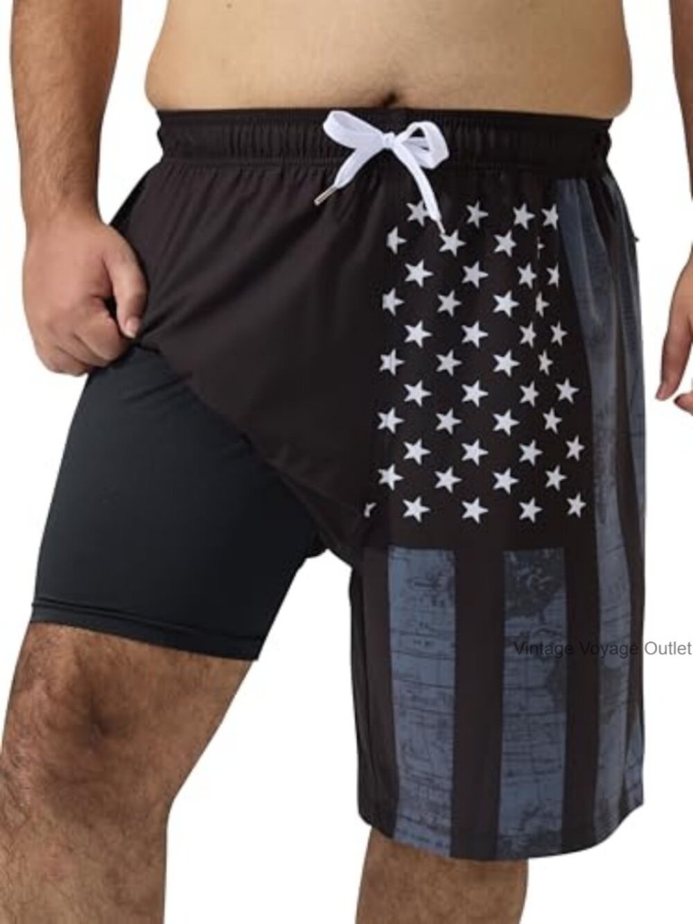 Mens Big and Tall Swim Trunks 9" Quick Dry Bathing Suits with Mesh Liner Zipper